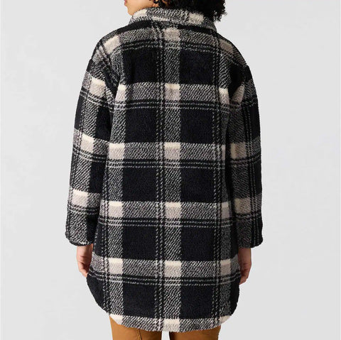 women's loose fit fleece coat