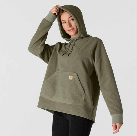 women's carhartt force® force oversized-fit fleece hooded sweatshirt