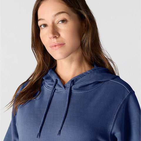 women's relaxed fit midweight garment dye french terry hooded sweatshirt