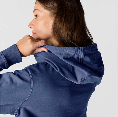 women's relaxed fit midweight garment dye french terry hooded sweatshirt