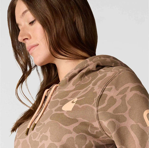 women's relaxed fit midweight logo sleeve graphic printed sweatshirt