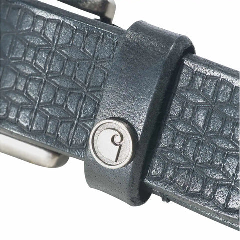 women's saddle leather basketweave belt