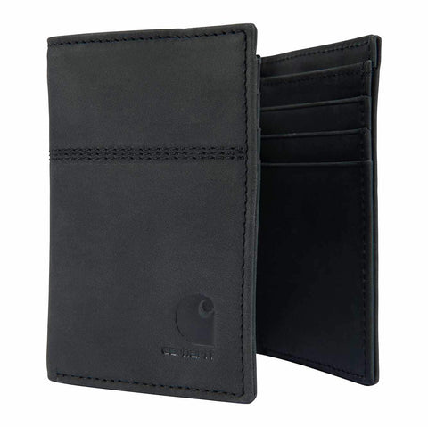 saddle leather trifold wallet