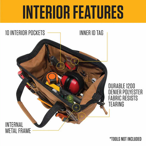 14-inch 25 pocket heavyweight tool bag