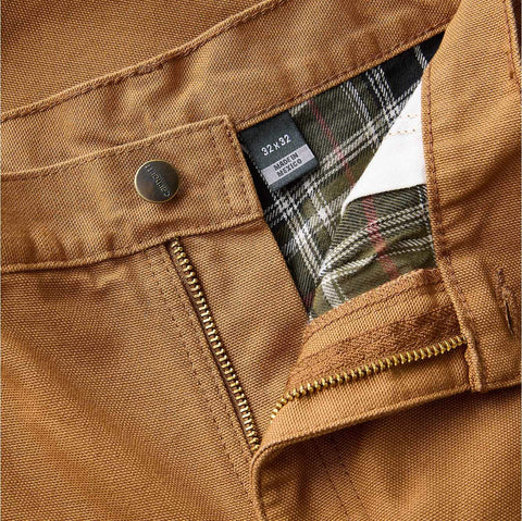 loose straight washed duck lined dungaree