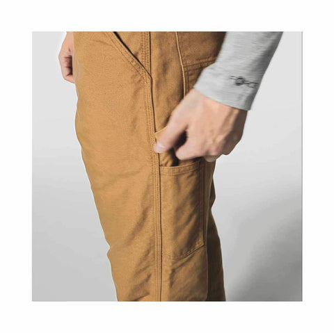 loose straight washed duck lined dungaree