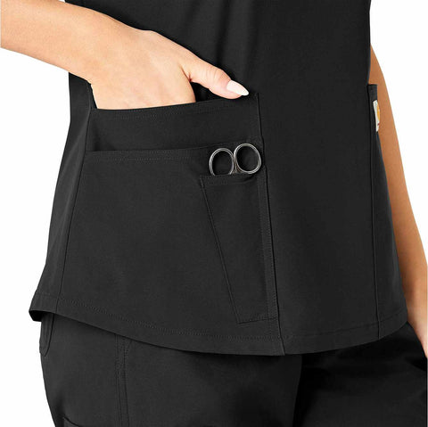 women's force essentials v-neck scrub top