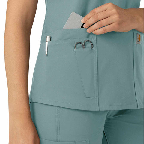 women's force essentials v-neck scrub top