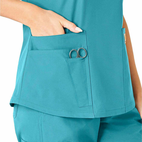 women's force essentials v-neck scrub top