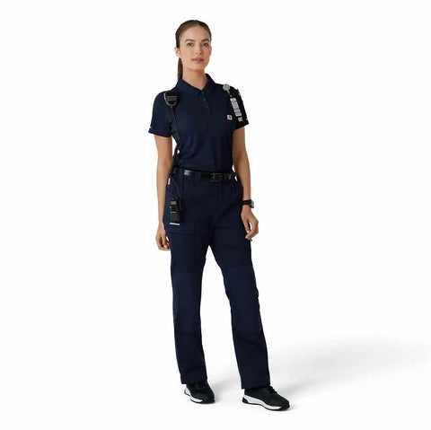 women's rugged flex® rscu lightweight short sleeve polo scrub top