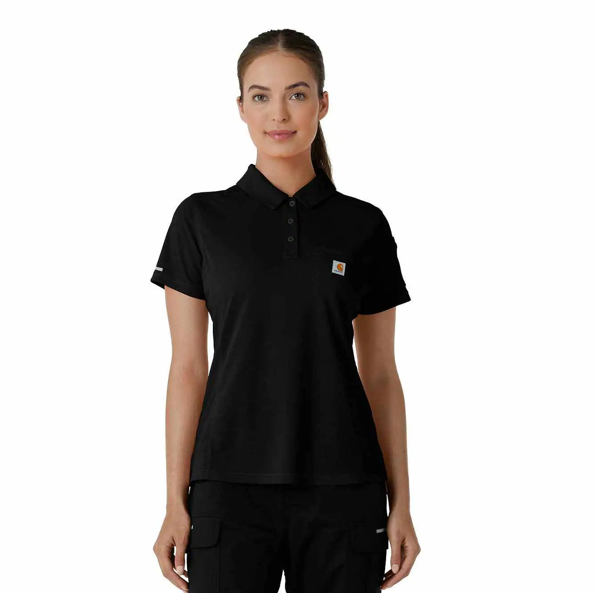 women's rugged flex® rscu lightweight short sleeve polo scrub top