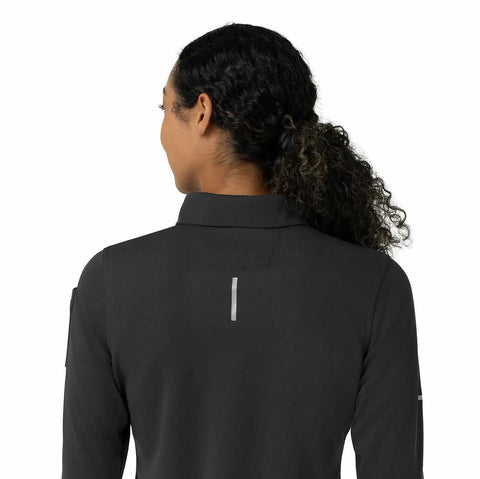 women's rugged flex® rscu heavyweight long sleeve polo scrub top