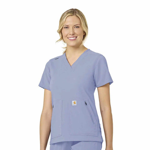 women's rugged flex® peak  4-pocket v-neck scrub top