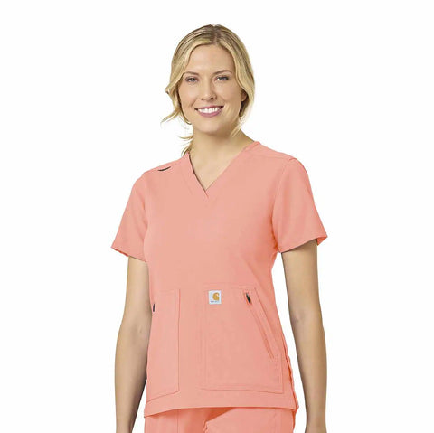 women's rugged flex® peak  4-pocket v-neck scrub top