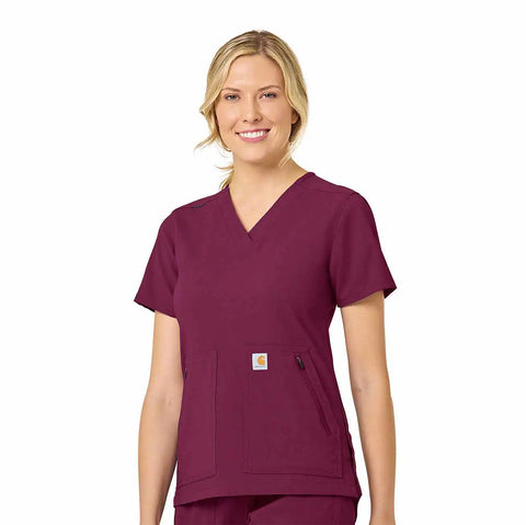 women's rugged flex® peak  4-pocket v-neck scrub top