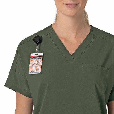 women's force cross-flex  oversized v-neck scrub top