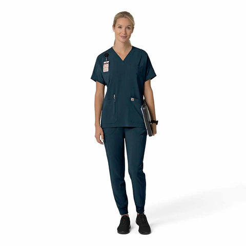 women's force cross-flex  oversized v-neck scrub top