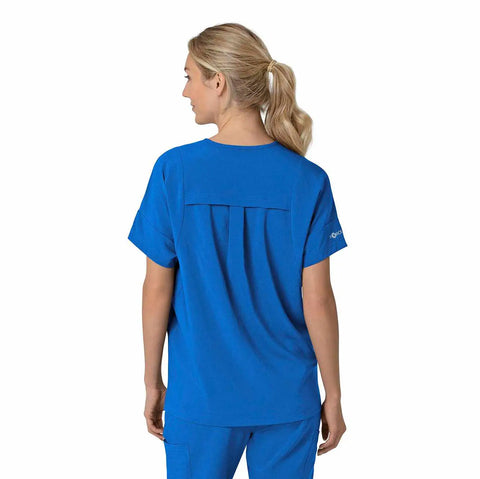women's force cross-flex  oversized v-neck scrub top