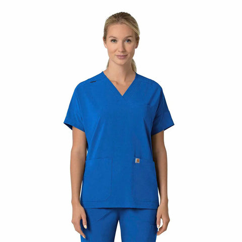 women's force cross-flex  oversized v-neck scrub top