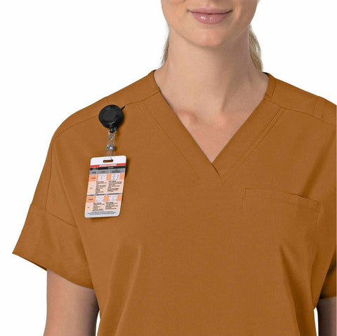 women's force cross-flex  oversized v-neck scrub top