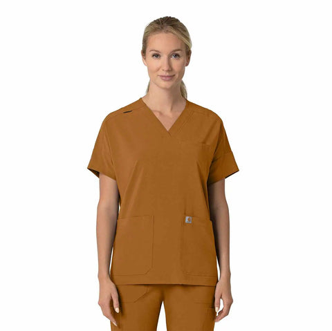 women's force cross-flex  oversized v-neck scrub top
