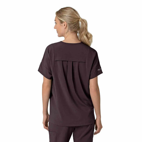 women's force cross-flex  oversized v-neck scrub top