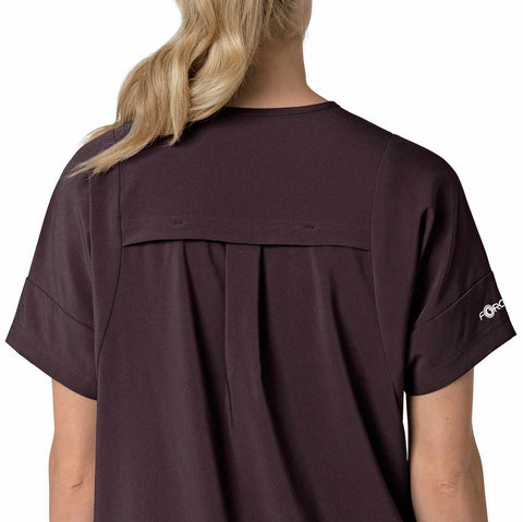 women's force cross-flex  oversized v-neck scrub top