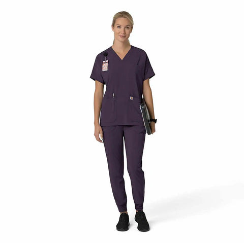 women's force cross-flex  oversized v-neck scrub top
