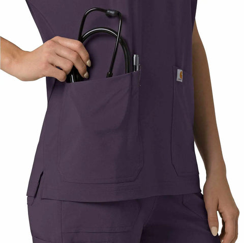 women's force cross-flex  oversized v-neck scrub top