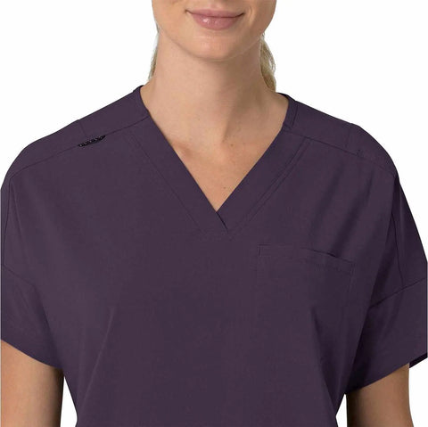 women's force cross-flex  oversized v-neck scrub top