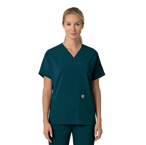 women's force cross-flex  oversized v-neck scrub top