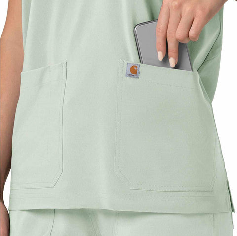 women's force cross-flex  oversized v-neck scrub top