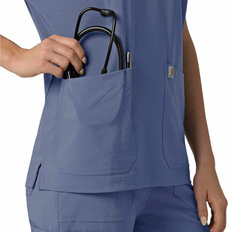 women's force cross-flex  oversized v-neck scrub top
