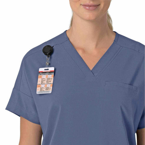 women's force cross-flex  oversized v-neck scrub top