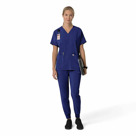 women's force cross-flex  oversized v-neck scrub top