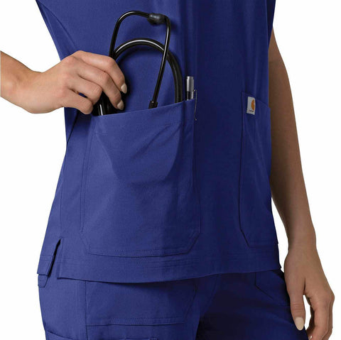 women's force cross-flex  oversized v-neck scrub top