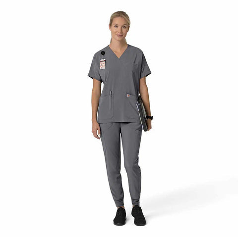 women's force cross-flex  oversized v-neck scrub top