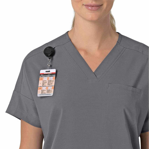women's force cross-flex  oversized v-neck scrub top