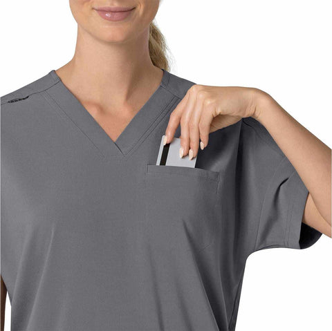 women's force cross-flex  oversized v-neck scrub top