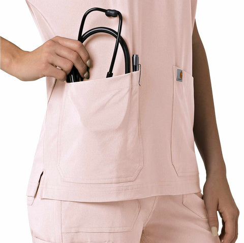 women's force cross-flex  oversized v-neck scrub top