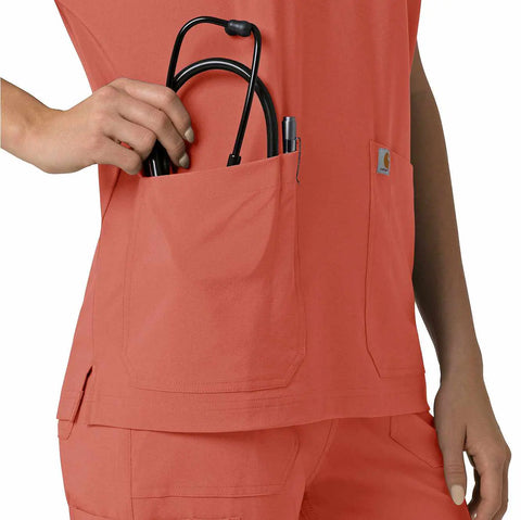 women's force cross-flex  oversized v-neck scrub top