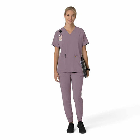 women's force cross-flex  oversized v-neck scrub top