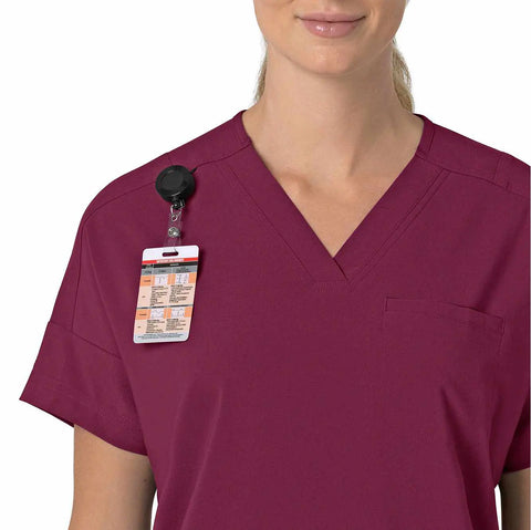women's force cross-flex  oversized v-neck scrub top