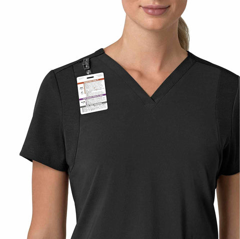 women's force cross-flex  flex panel v-neck scrub top