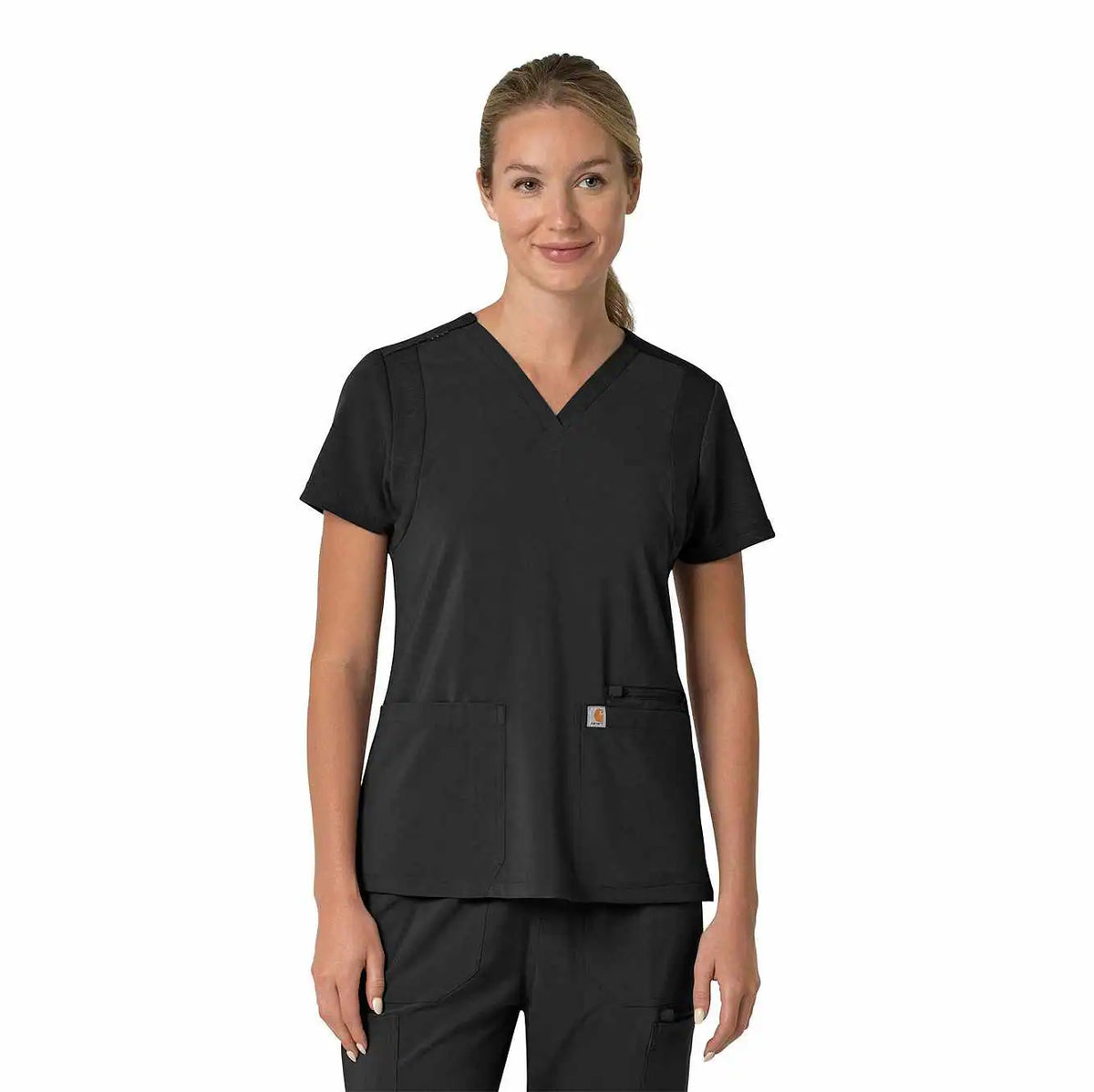 women's force cross-flex  flex panel v-neck scrub top