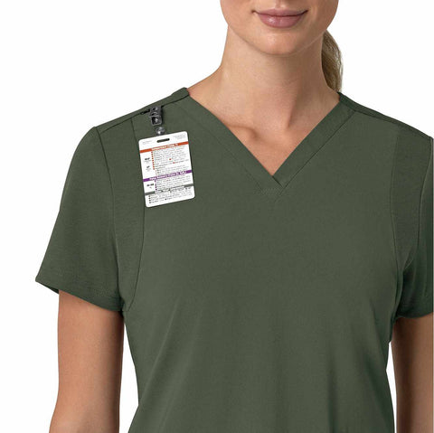women's force cross-flex  flex panel v-neck scrub top