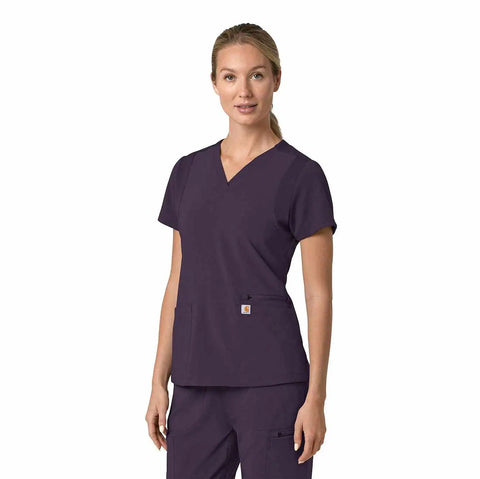 women's force cross-flex  flex panel v-neck scrub top