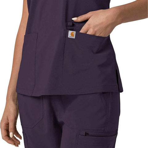 women's force cross-flex  flex panel v-neck scrub top