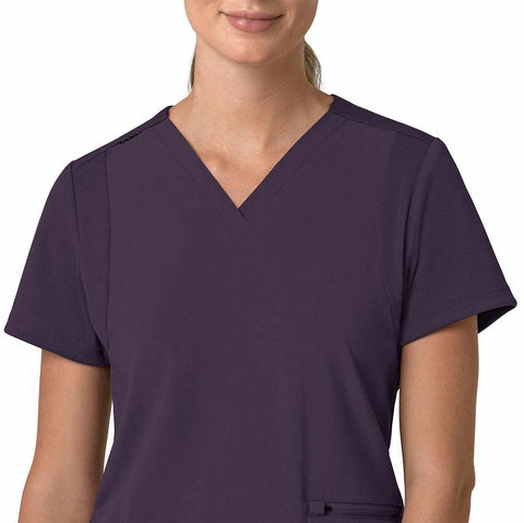 women's force cross-flex  flex panel v-neck scrub top