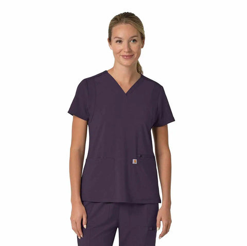 women's force cross-flex  flex panel v-neck scrub top